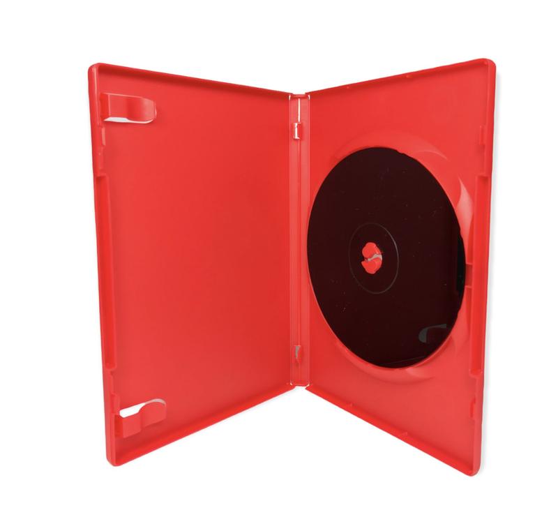 Kit c/ 5 unidades - box dvd amaray vermelho - Estojo para CD / DVD